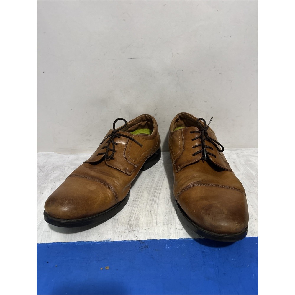 Florsheim Mens 10.5 EEE Brown Leather Oxford Dress Shoes Comfortech 12138-221
